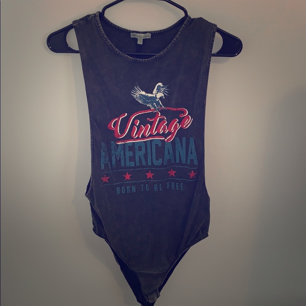 Charlotte Russe Vintage Americana Bodysuit